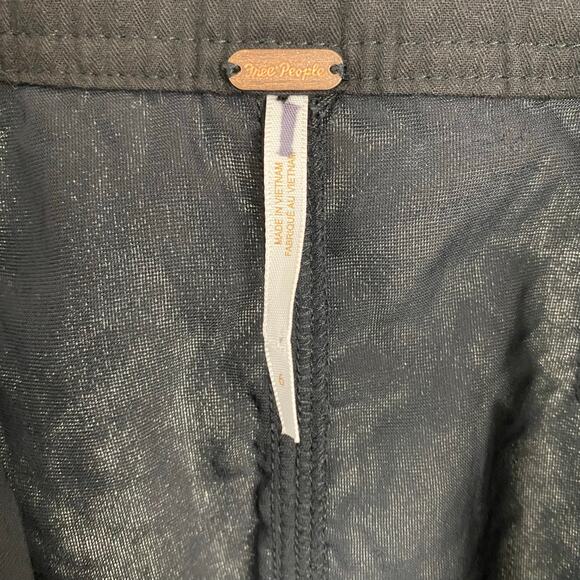 Free People Paxton Parachute Velvet Utility Skirt - Black - Size 6 - Picture 10 of 10